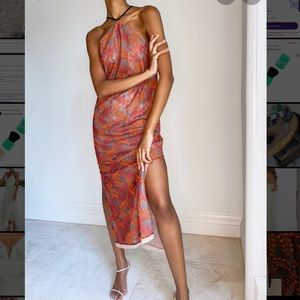 ARITZIA BABATON modern Halter dress💗❤️🧡NWT